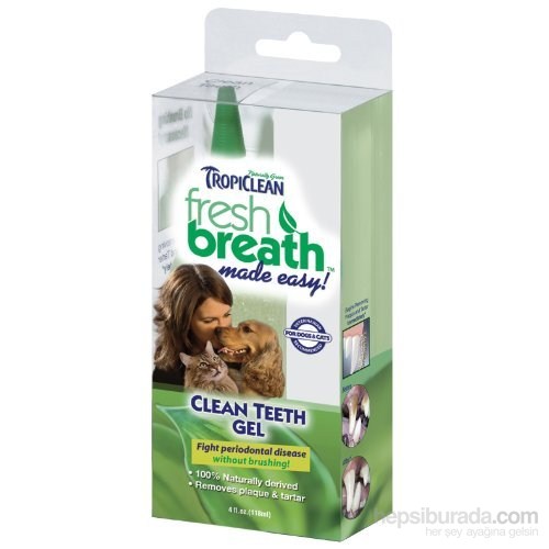 Tropiclean Fresh Breath Clean Teeth Gel Köpek Ve Kedi Diş Bakım Jeli 118 Ml