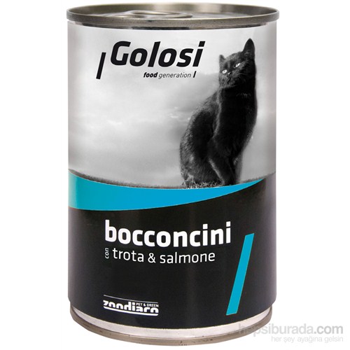 Golosi Chunks / Bocconcini Cat Alabalık ve Somon Balıklı Kedi Konservesi 400 Gr