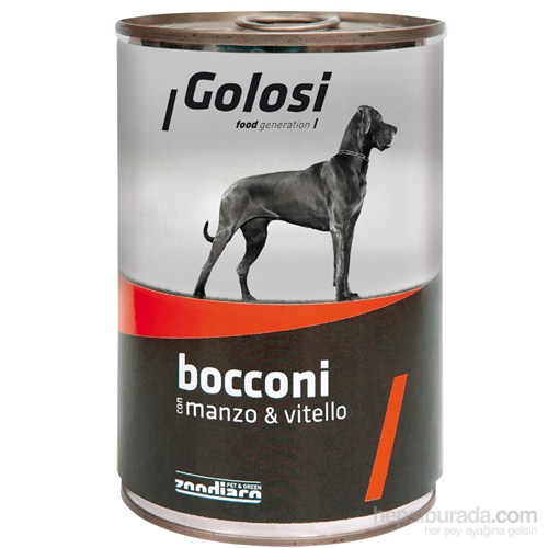 Golosi Chunks / Bocconi Dog Sığır ve Dana Etli Köpek Konservesi 400 Gr
