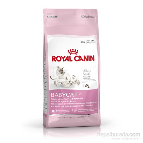 Royal Canin Fhn Babycat 34 Yavru Kedi Maması 2 Kg + Mama Kabı Hediye!