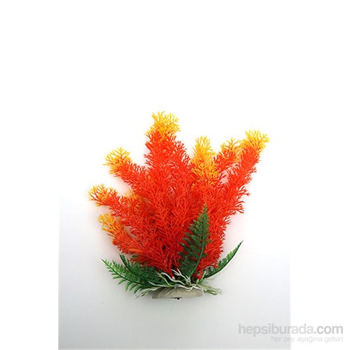 Natural Coral Plastik Bitki 25 Cm
