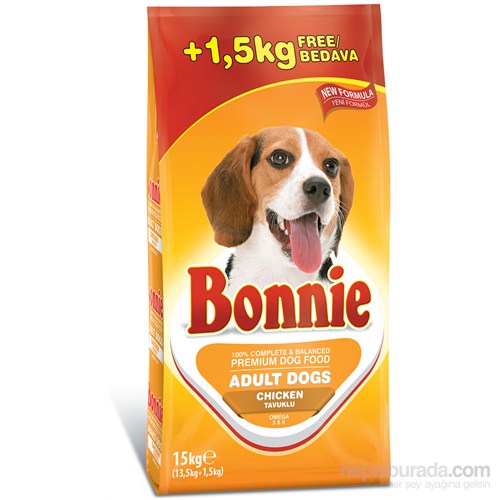 Bonnie Dog Chicken Tavuklu Yetişkin Köpek Maması 15 Kg