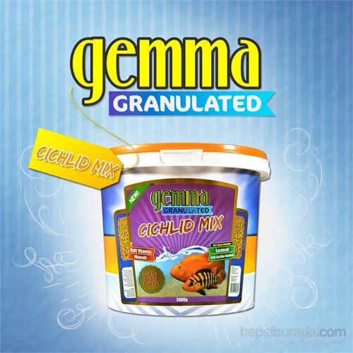 Gemma Cichlid Mix Granulated Balık Yemi 3000 Gr. / 10 Lt.