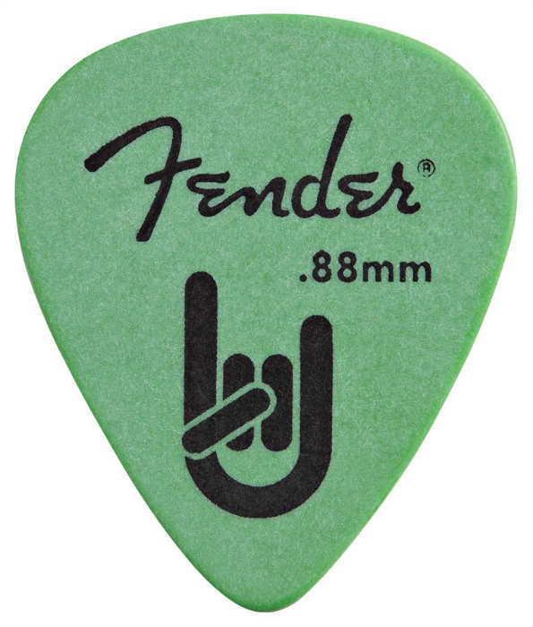 Fender Rock-On Touring Picks - Green - Medium/He