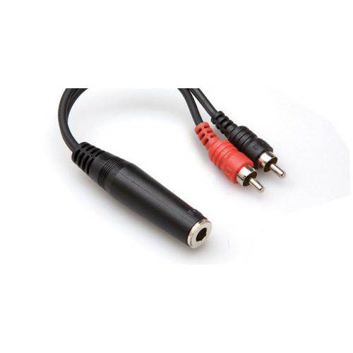 019-YPR257 HOSA 1/4 TRS (F)  Dual RCA (M) Stereo