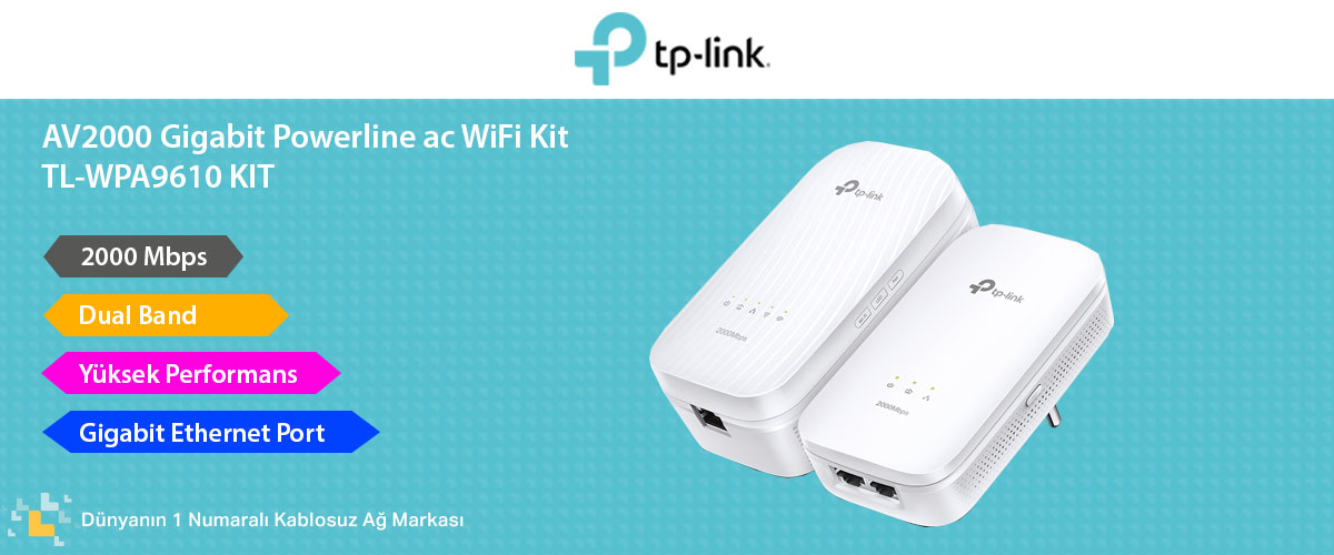 TL-WPA9610 KIT, Pack de 2 CPL AV2000 Gigabit + WiFi AC 1200