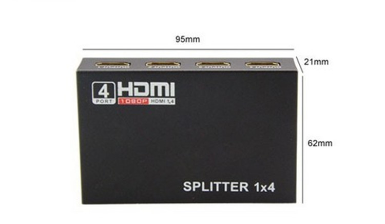 HDMI Splitter 1 in 4 out support 3D Full HD 1080p HDMI Amplifier for PC DVD LCD PS3 DK104C