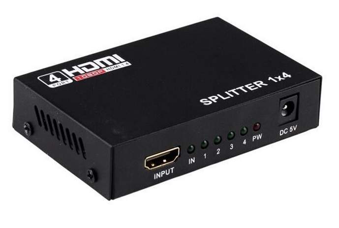 Full HD 1080P HDMI Splitter 1x4 Port HDMI Splitter 1 In 4 Out hdmi splitter Support 3D