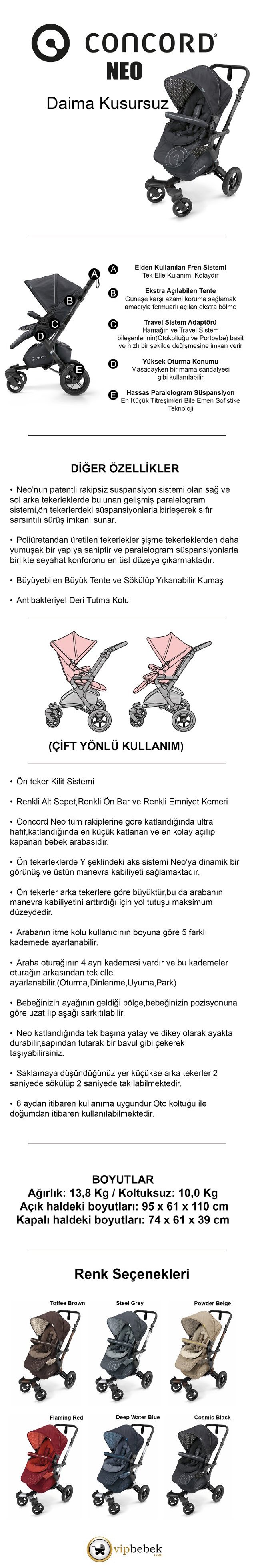 Concord Neo Scuba Green Bebek Arabası Fiyatı Taksit