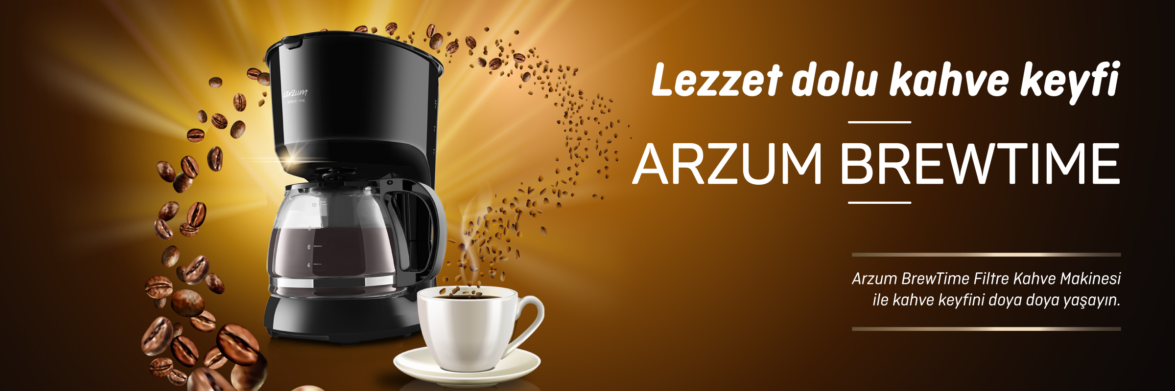 Arzum AR3046 Brewtime Filtre Kahve Makinesi Siyah