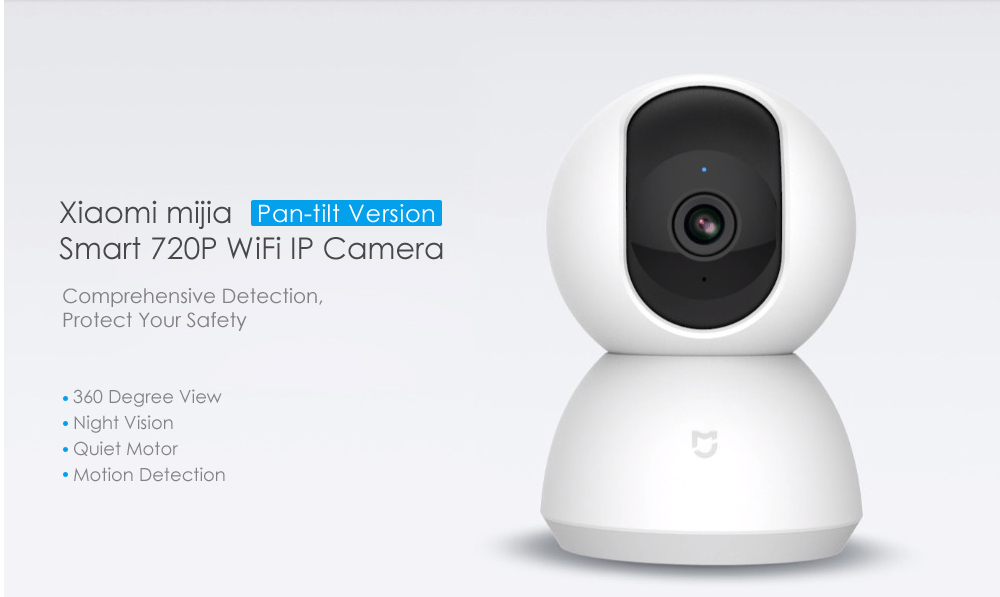 Xiaomi mijia Smart 720P WiFi IP Camera Pan-tilt Version Night Vision / 360 Degree View