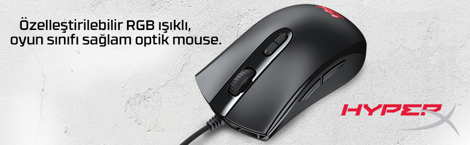 Özelleþtirilebilir RGB ýþýklý, oyun sýnýfý saðlam optik mouse.