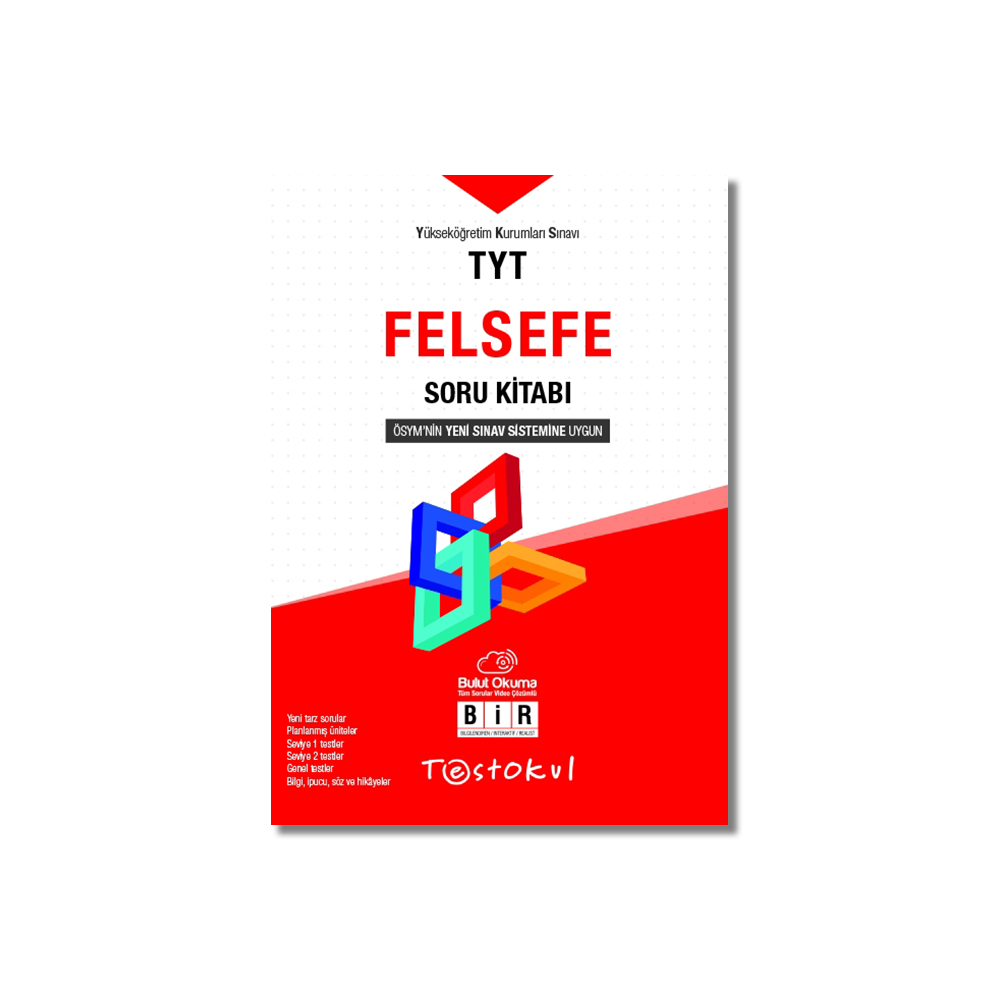 test okul yayınları, üniversite hazırlık, yks, soru bankası, yks soru bankası, felsefe, tyt