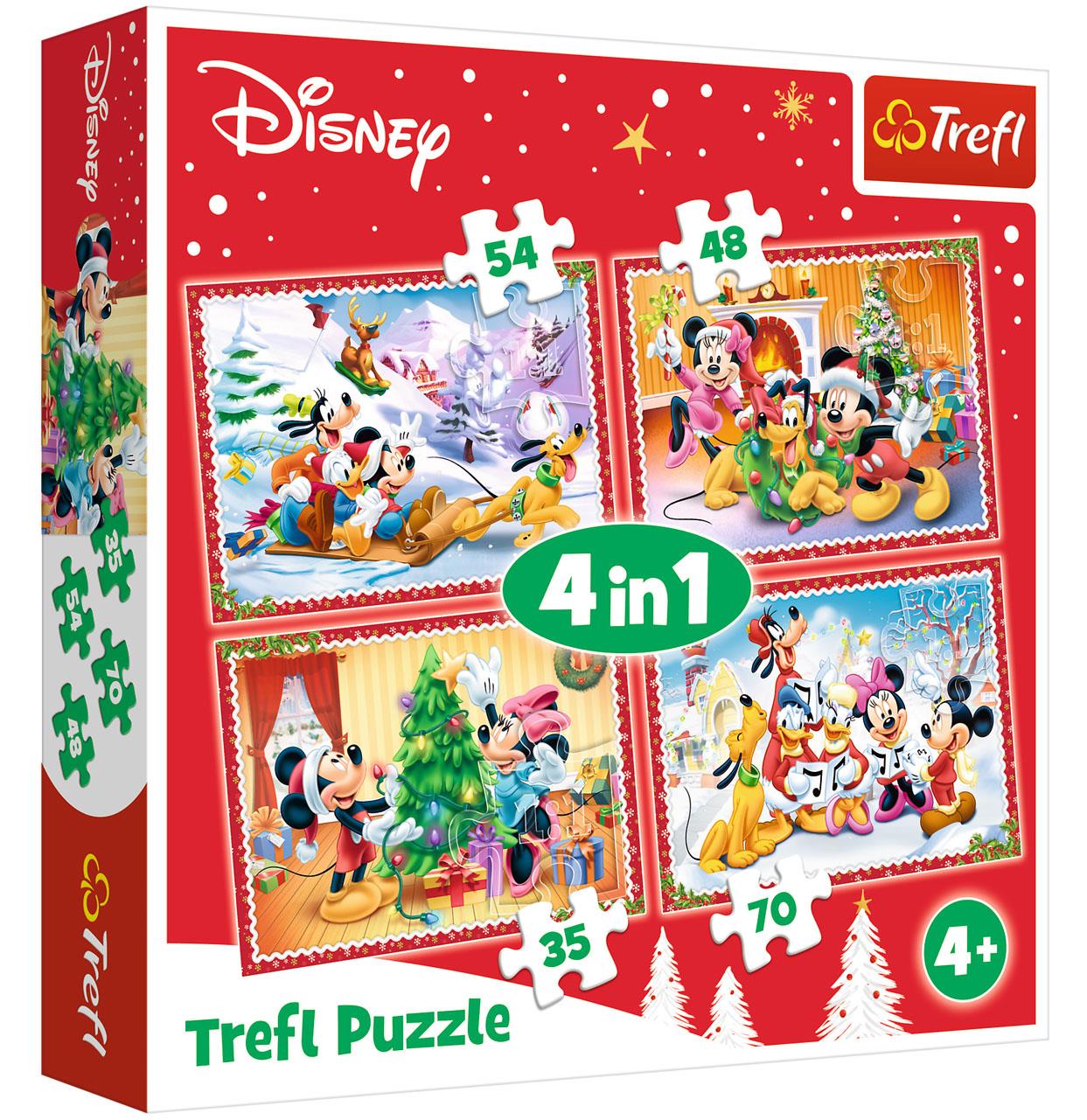 70 Teile Disney Liebespaare 34110 48 Puzzle Pappe Trefl 4 in 1 35 54 