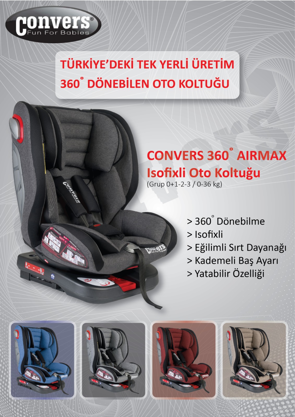 Convers Airmax 0-36 kg 360 ° Yorumları
