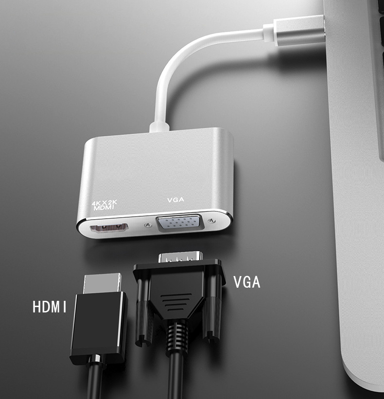 Ally Multiport Usb Type C To Hdmi Vga Hub Evirici Adept R Fiyat