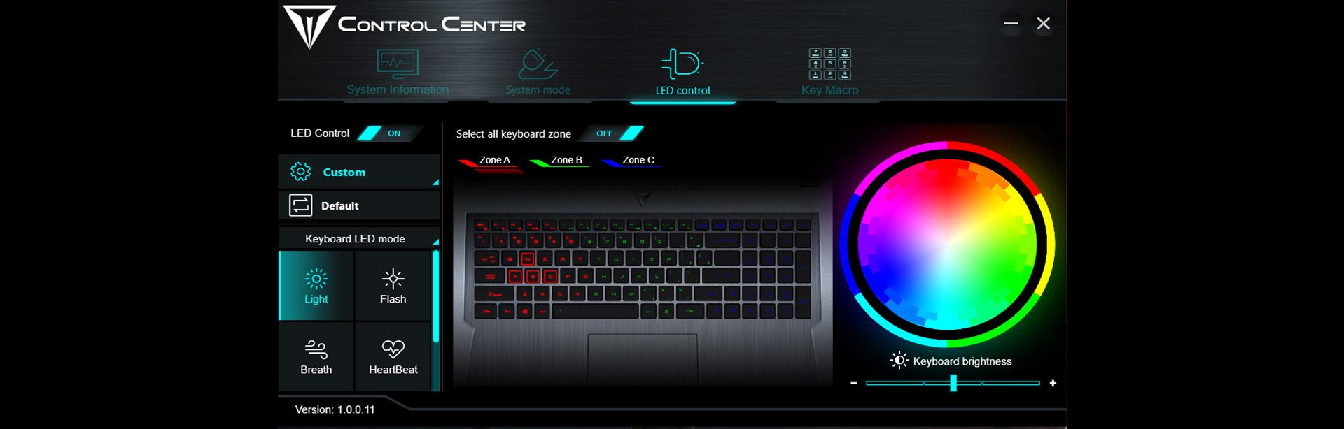 Casper Excalibur G780 Kontrol Merkezi Görseli