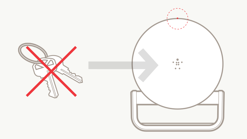 Illustration of BOOST↑CHARGE Wireless Charging Stand with LED light on