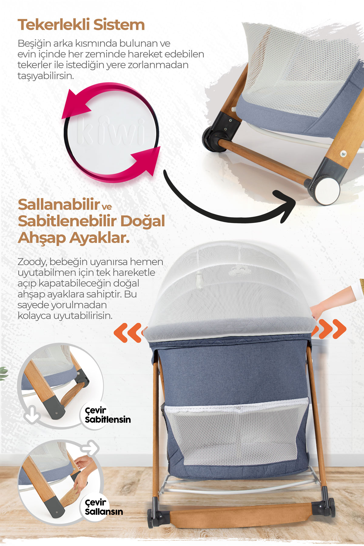 kiwi zoody 3 in 1 bebek besigi carousel uyku takimi fiyati
