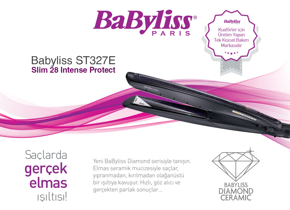 Babyliss st327e hair straightener Diamond Slim 235 Degree Wet-Dry 