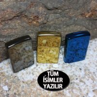 İsme Özel Parlak Earth Çakmak, Zippo Çakmak Benzini Hediyeli de83