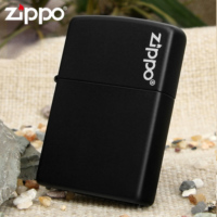 Zippo Black Matte Siyah Zippo Logolu 218zl