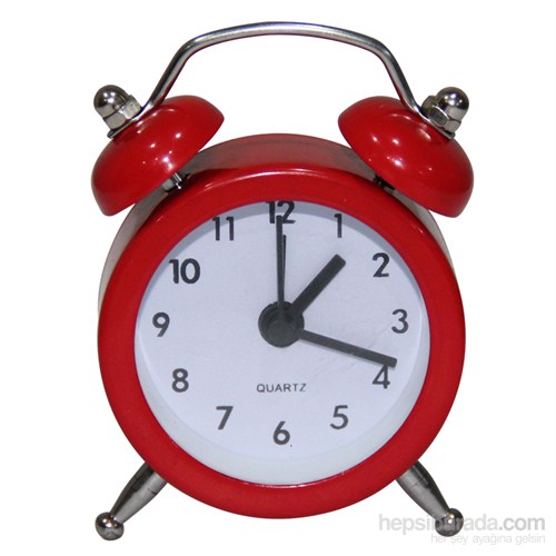 Zeon-Evx Alarmlı Mini Masa Saati Kırmızı