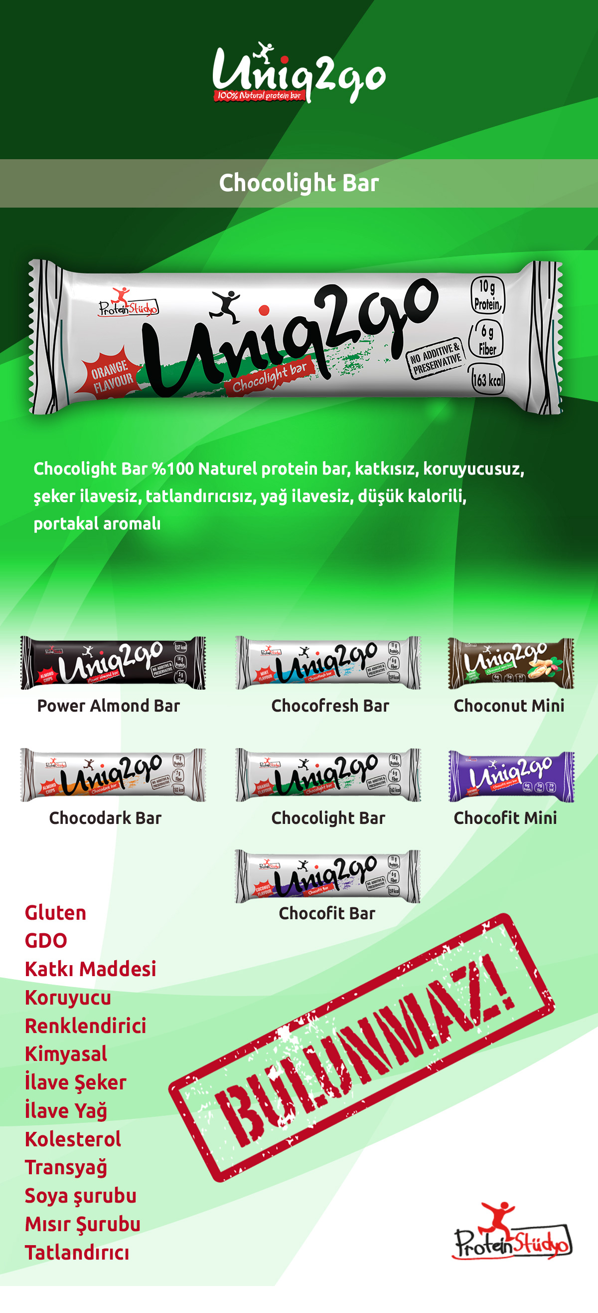 Uniq2go Choco Light Bar 16�lı Kutu Fiyatı Taksit Seçenekleri