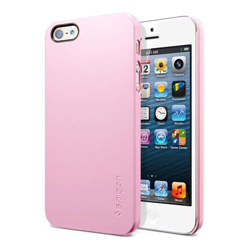 Spigen Sgp iPhone 5/5s Kılıf  Ultra Thin Air Sherbet Pink - Pembe (Steinheil Ultra Crystal Parlak Ekran koruyucu Hediye)