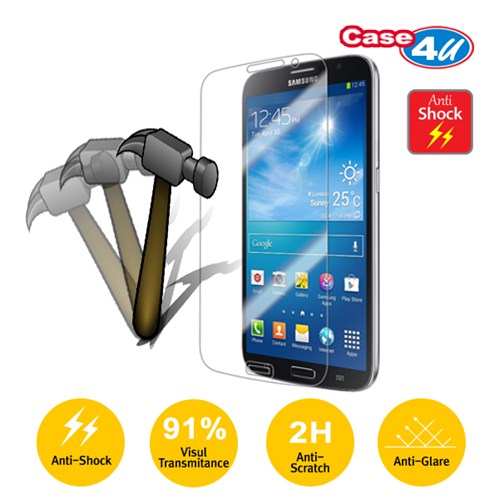 Case 4U Samsung Galaxy Mega 6.3 i9200 Ekran Koruyucu (Kırılmaz,Çizilmez Anti Shock)