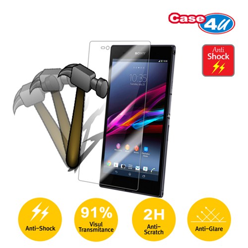 Case 4U Sony Xperia Z Ekran Koruyucu (Kırılmaz,Çizilmez Anti Shock)