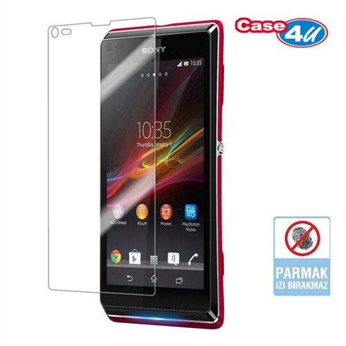 Case 4U Sony Xperia L Ekran Koruyucu (Ultra Şeffaf Parmak İzi Bırakmaz)