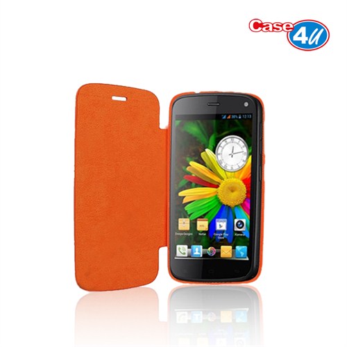 Case 4U General Mobile Discovery Flip Cover Turuncu