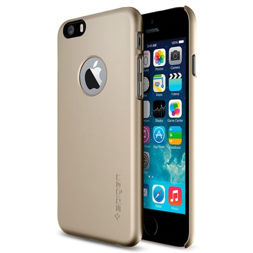 Spigen Sgp iPhone 6 Kılıf (4.7") Thin Fit A Series Champagne Gold (PET) - SGP10943