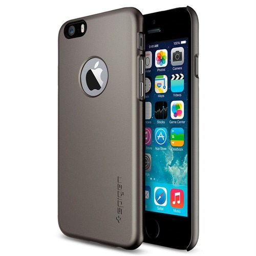 Spigen Sgp iPhone 6 Kılıf (4.7") Thin Fit A Series Gunmetal (PET) - SGP10944