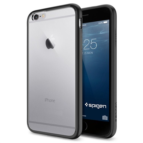 Spigen Sgp iPhone 6 Kılıf  (4.7") Ultra Hybrid Black (PET) - SGP10952