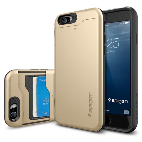 Spigen Sgp iPhone 6 Kılıf  (4.7") Slim Armor CS Champagne Gold - SGP10967