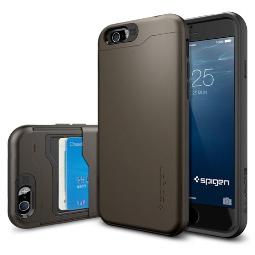 Spigen Sgp iPhone 6 Kılıf (4.7") Slim Armor CS Gunmetal Kılıf - SGP10964