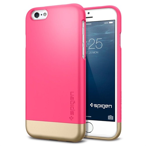 Spigen Sgp iPhone 6 Kılıf  (4.7") Style Armor Series Azalea Pink - SGP11045