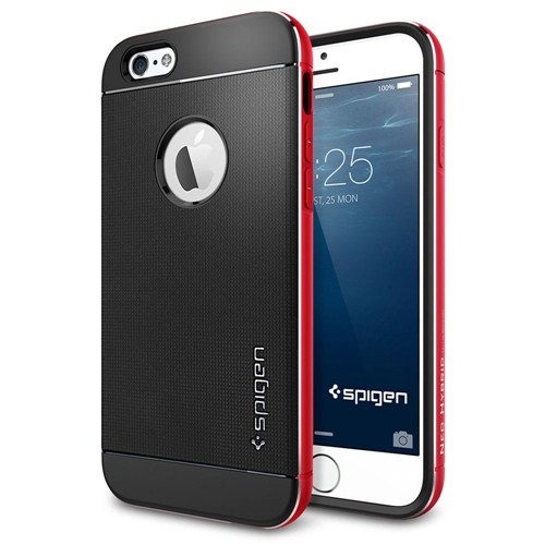 Spigen Sgp iPhone 6 Kılıf (4.7") Neo Hybrid Metal Series Metal Red - SGP11040