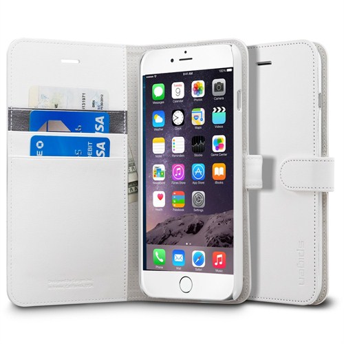 Spigen Sgp Case Wallet S White for iPhone 6 Plus Kılıf (5.5") (PET) - SGP10919