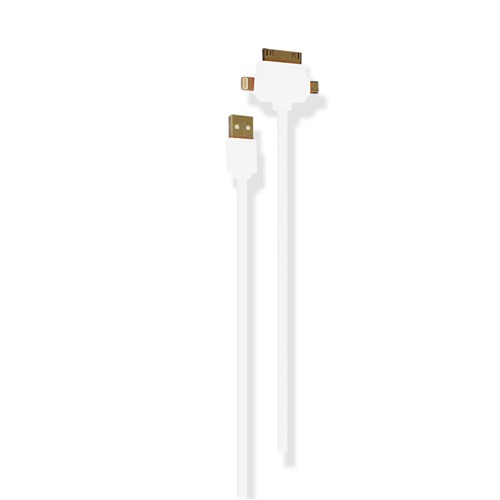 Petrix PFK700F iPhone 4/4s5/5s Micro USB Şarj ve Data Kablosu - Beyaz