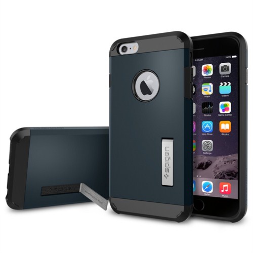 Spigen iPhone 6 Plus Kılıf (5.5") Tough Armor Series Metal Slate - SGP10915