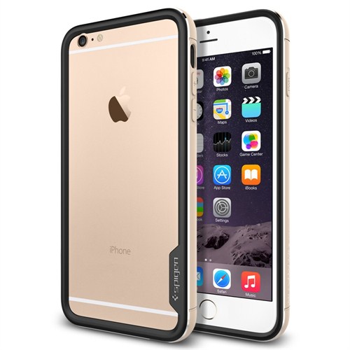 Spigen SGP iPhone 6 Plus Kılıf (5.5") Neo Hybrid Ex Metal Series Champagne Gold - SGP11192