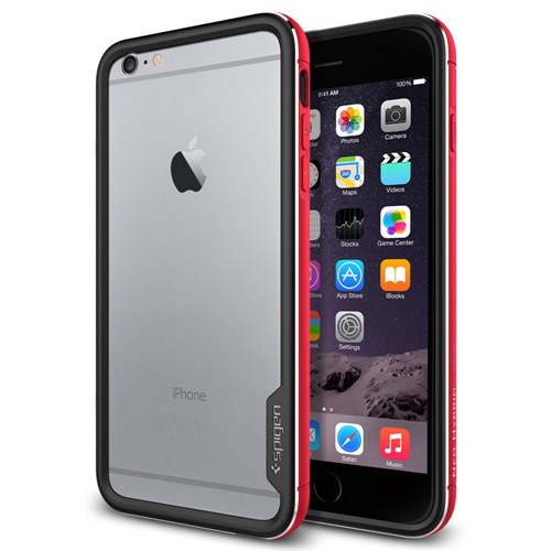 Spigen SGP iPhone 6 Plus Kılıf (5.5") Neo Hybrid Ex Metal Series Metal Red - SGP11194