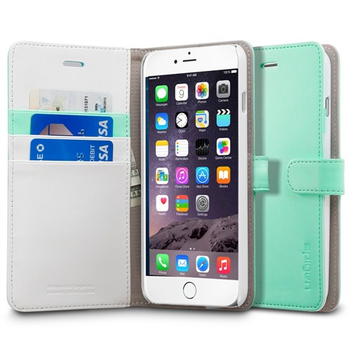 Spigen SGP Case Wallet S Mint for iPhone 6 Plus (5.5") (PET) - SGP10920