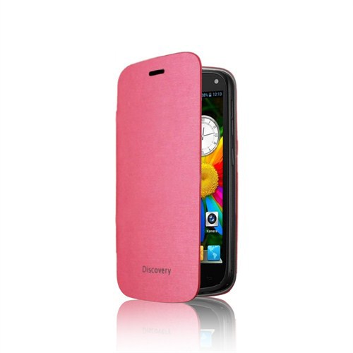 Case 4U General Mobile Discovery Flip Cover Pembe