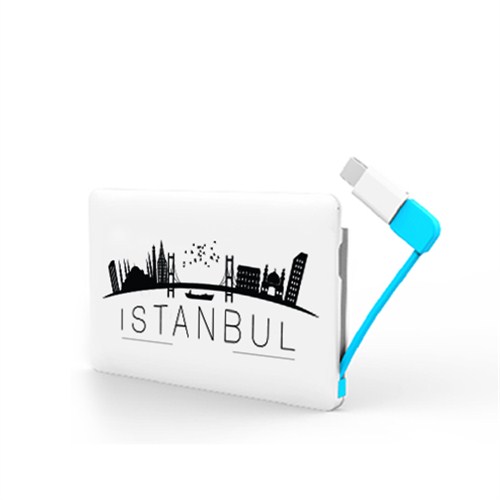 Codegen 2300 mAh İstanbul Silüet Baskılı iPhone 5/6 Aparatlı Taşınabilir Şarj Cihazı - IF-22İ