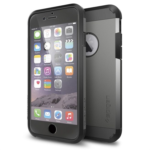 Spigen Sgp iPhone 6 Kılıf Tough Armor FX (4.7)  Gun Metal - SGP11281