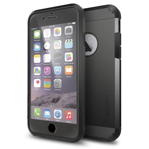 Spigen Sgp iPhone 6 Kılıf Tough Armor FX (4.7)  Smooth Black - SGP11278